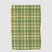 Serviette De Golf Plaid Écossais Orange Et Vert (Devant)