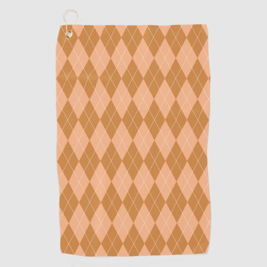 Serviette De Golf Plaid orange (Devant)