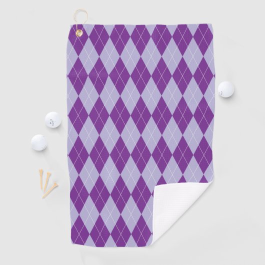 Serviette De Golf Plaid pourpre (En situation)