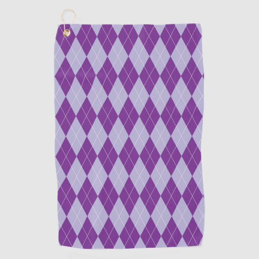 Serviette De Golf Plaid pourpre (Devant)