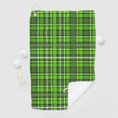 Serviette De Golf Plaid vert grenouille - Nombreuses nuances de vert (En situation)