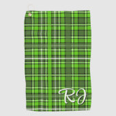 Serviette De Golf Plaid vert grenouille - Nombreuses nuances de vert (Devant)