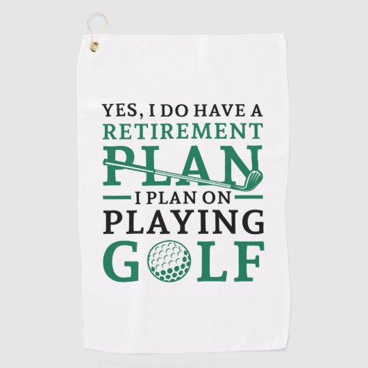 Serviette De Golf Plan de retraite Golf (Devant)