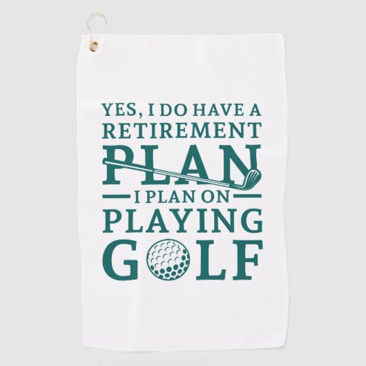 Serviette De Golf Plan de retraite Golf (Devant)