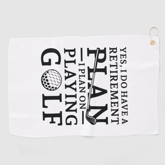 Serviette De Golf Plan de retraite Golf (Horizontal)