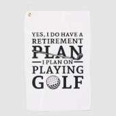 Serviette De Golf Plan de retraite Golf (Devant)