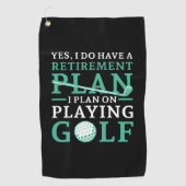 Serviette De Golf Plan de retraite Golf (Devant)