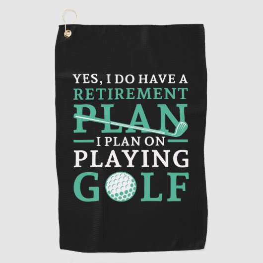 Serviette De Golf Plan de retraite Golf (Devant)