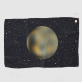 Serviette De Golf Planète Pluto Starry Sky (Horizontal)