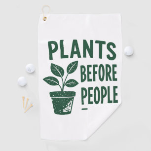 Serviette De Golf Plantes drôles avant les gens Art de tampon à encr