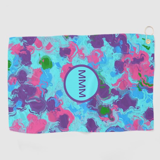 Serviette De Golf Plaque Abstraite de sirène (Horizontal)