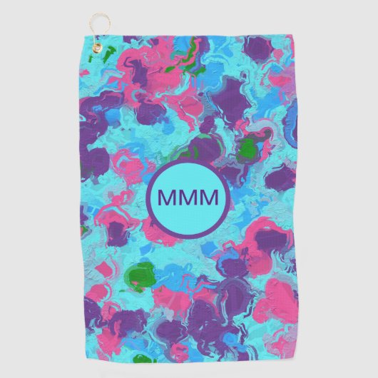 Serviette De Golf Plaque Abstraite de sirène (Devant)