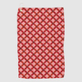 Serviette De Golf Plaque de croix rose tartan avec léger relief rugu (Devant)