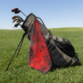 Serviette De Golf Plaque de peinture rouge (Vert)