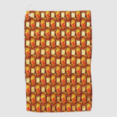 Serviette De Golf Plaques rectangulaires marron-orange sculptées et (Devant)