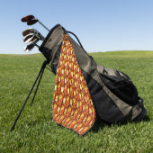 Serviette De Golf Plaques rectangulaires marron-orange sculptées et (Vert)