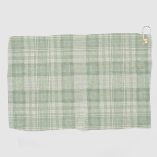Serviette De Golf Plat vert sauge clair (Horizontal)