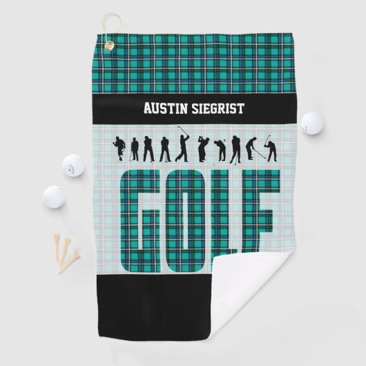 Serviette De Golf Play Golf - Turquoise (En situation)