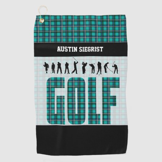 Serviette De Golf Play Golf - Turquoise (Devant)
