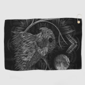 Serviette De Golf Pleine lune de faucon (Horizontal)