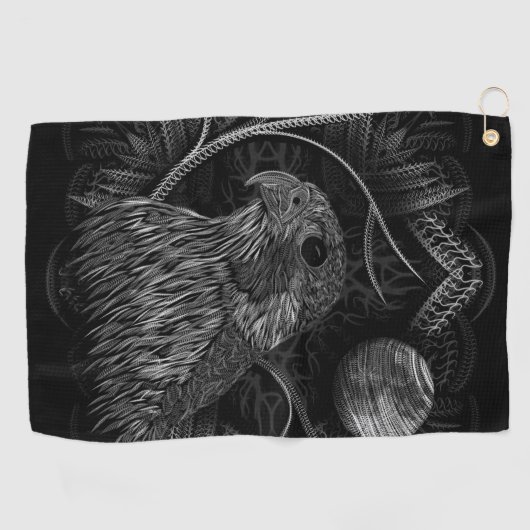 Serviette De Golf Pleine lune de faucon (Horizontal)