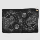 Serviette De Golf Pleine lune de faucon (Horizontal)