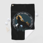 Serviette De Golf Pleine lune de Howling Wolf (En situation)