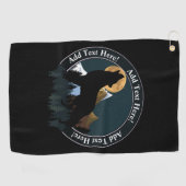 Serviette De Golf Pleine lune de Howling Wolf (Horizontal)