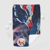Serviette De Golf Pleine lune Wolf Wolf (En situation)