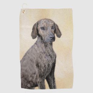 Serviette De Golf Plott Peinture - Cute Original Chien Art