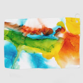 Serviette De Golf Plume primaire - Aquarelles (Horizontal)