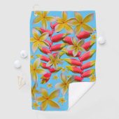 Serviette De Golf Plumeria Heliconia (En situation)