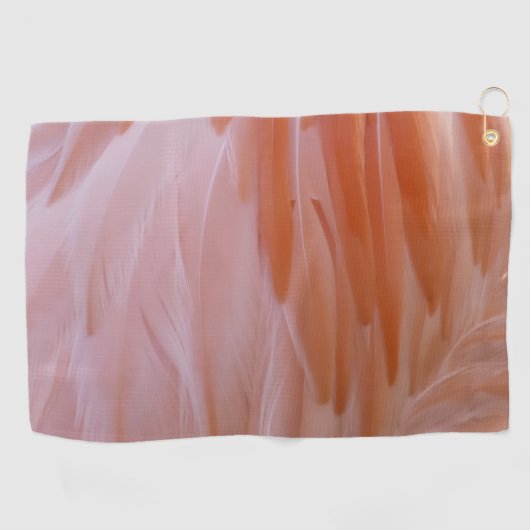 Serviette De Golf Plumes de Flamant rose dans les tons roses (Horizontal)