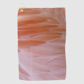 Serviette De Golf Plumes de Flamant rose dans les tons roses (Devant)