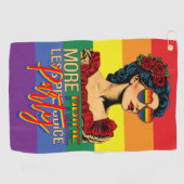 Serviette De Golf Plus de fierté moins de préjugés Mois de la fierté (Horizontal)