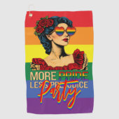 Serviette De Golf Plus de fierté moins de préjugés Mois de la fierté (Devant)