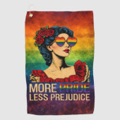 Serviette De Golf Plus de fierté moins de préjugés Mois de la fierté (Devant)