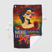 Serviette De Golf Plus de fierté moins de préjugés Mois de la fierté (En situation)