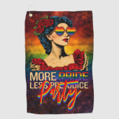 Serviette De Golf Plus de fierté moins de préjugés Mois de la fierté (Devant)