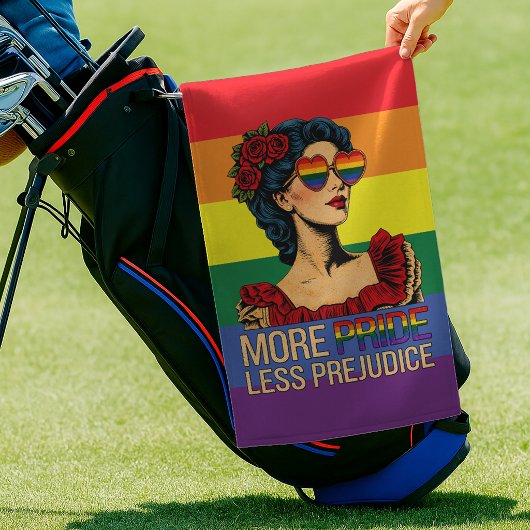 Serviette De Golf Plus de fierté moins de préjugés Mois de la fierté