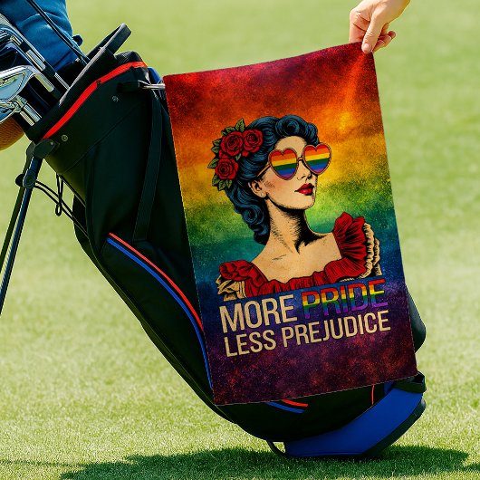Serviette De Golf Plus de fierté moins de préjugés Mois de la fierté