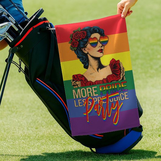 Serviette De Golf Plus de fierté moins de préjugés Mois de la fierté