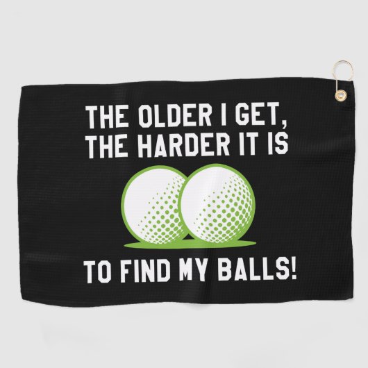Serviette De Golf Plus J'Ai De Difficulté À Trouver Mes Boules (Horizontal)