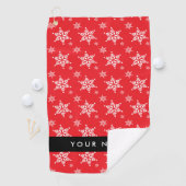 Serviette De Golf Pneus blancs, Rouge, Votre nom, Personnaliser (En situation)