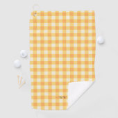 Serviette De Golf Poche jaune En vichy Plat (En situation)