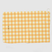 Serviette De Golf Poche jaune En vichy Plat (Horizontal)