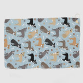 Serviette De Golf Poches et os Pitbulles (Horizontal)