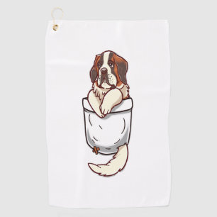 Serviette De Golf Pocket St Bernard Puppy