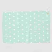 Serviette De Golf Point de polka vert en bon état (Horizontal)