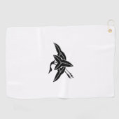 Serviette De Golf Pointe de flèche en forme de grue (Horizontal)